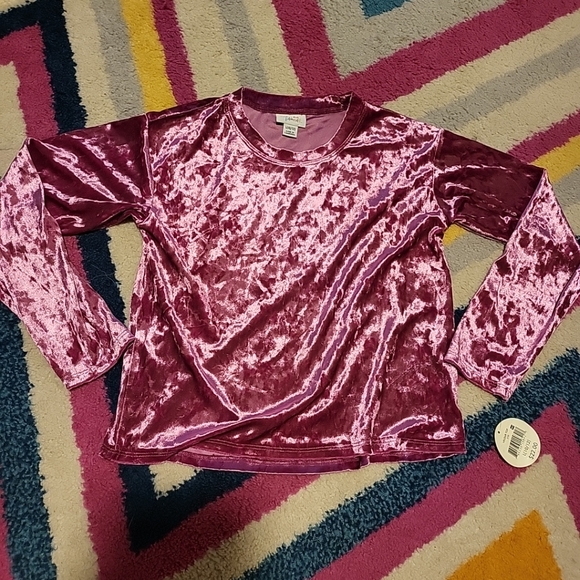 NWT Girls L(10/12) Colorful Planet Pink Velour Outfit Top & Jogger Pants - Picture 6 of 9